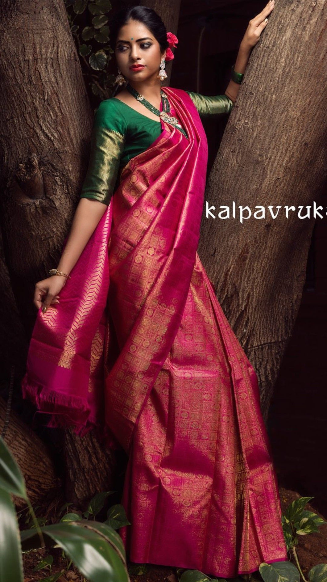Pink Pattu saree